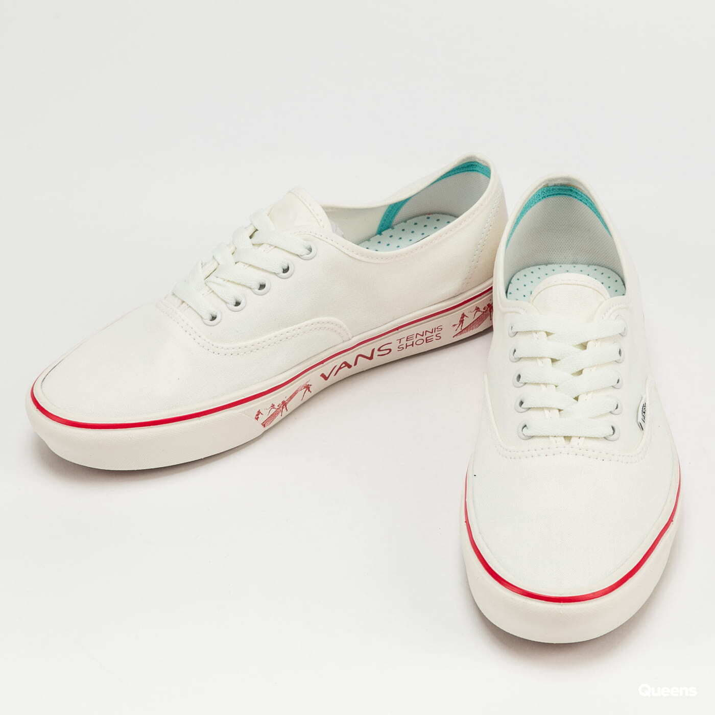 Men's sneakers and shoes Vans Comfycush Authent Blanc De Blanc/ Red