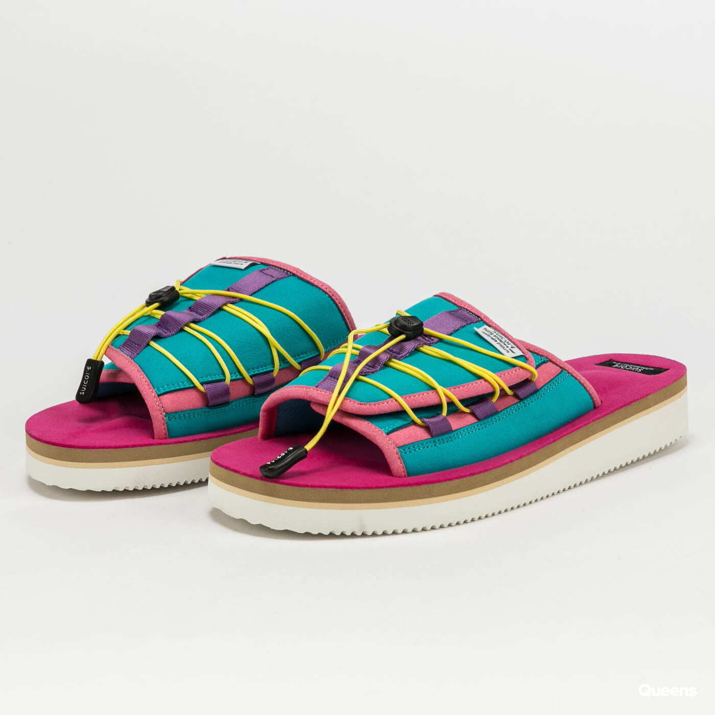 Pantofle SUICOKE OLAS-ECS Turquoise/ Pink