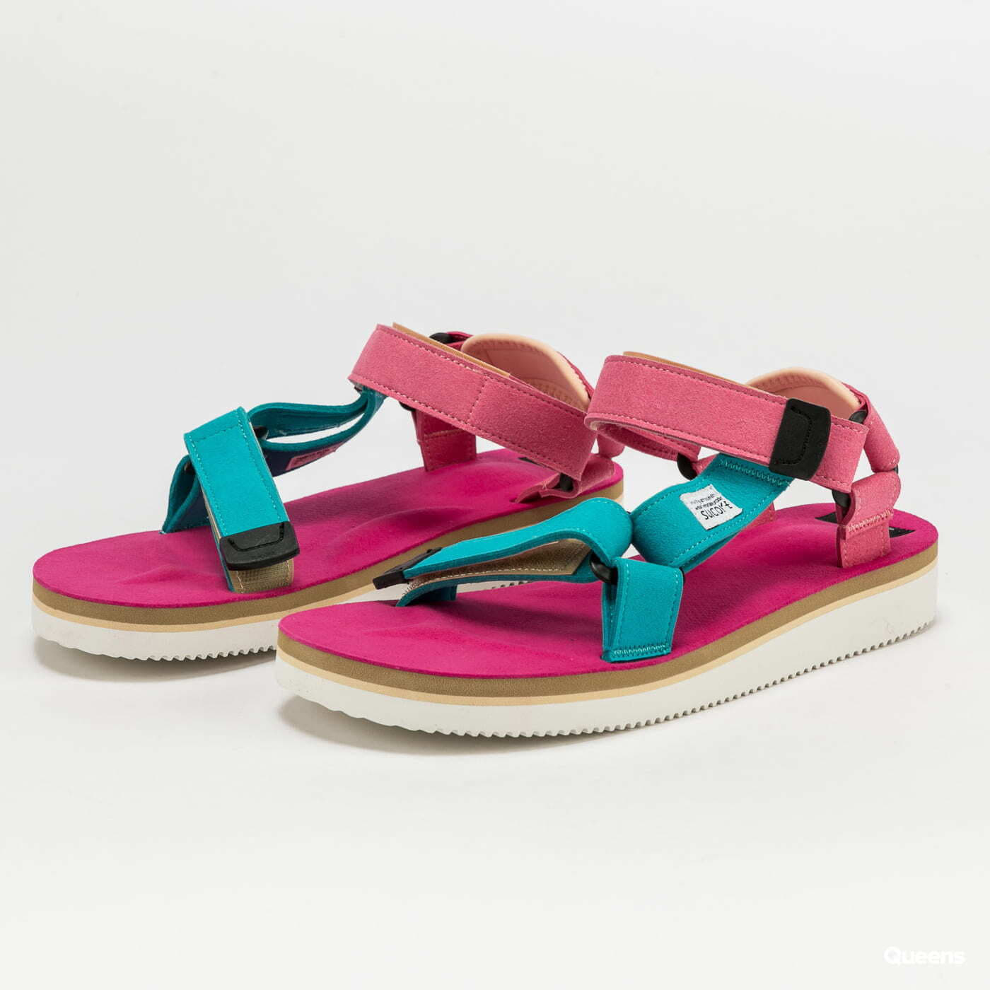 Pantofle SUICOKE DEPA-ECS Turquoise/ Pink