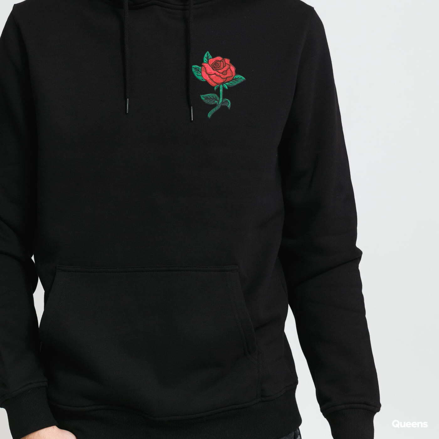 Mikiny Urban Classics Rose Hoody Black