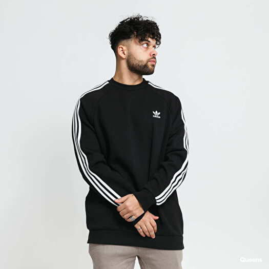 Sweatshirts and Sweaters adidas Originals 3 Stripes Crewneck Black Queens
