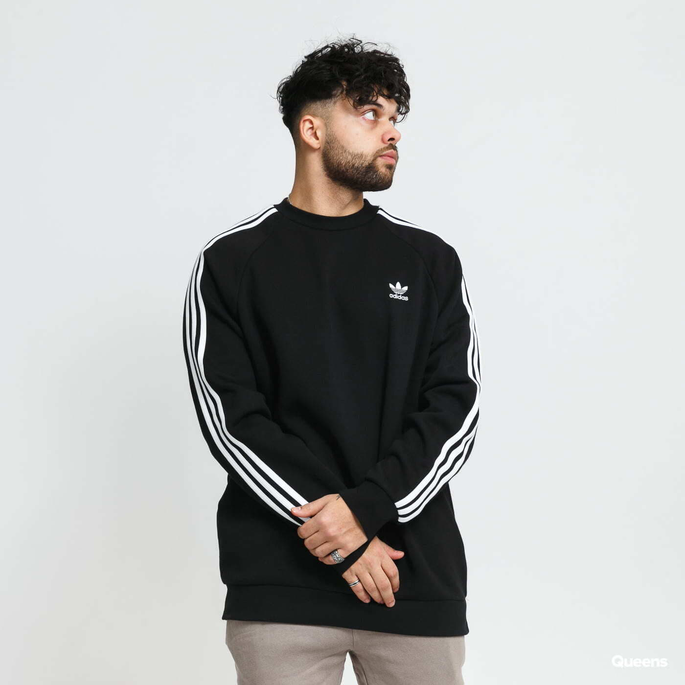 Hoodies and sweatshirts adidas Originals 3-Stripes Crew Black