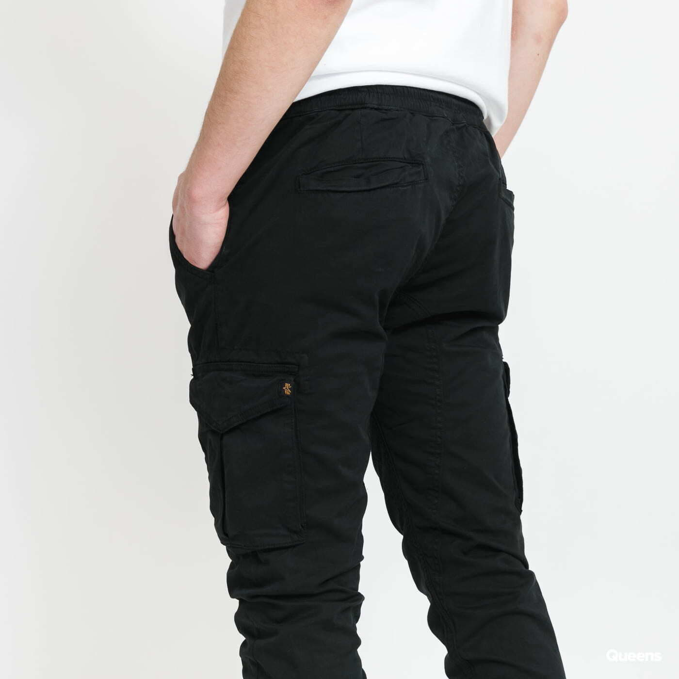 Pants and jeans Black Twill Alpha Cotton Queens Jogger Industries 