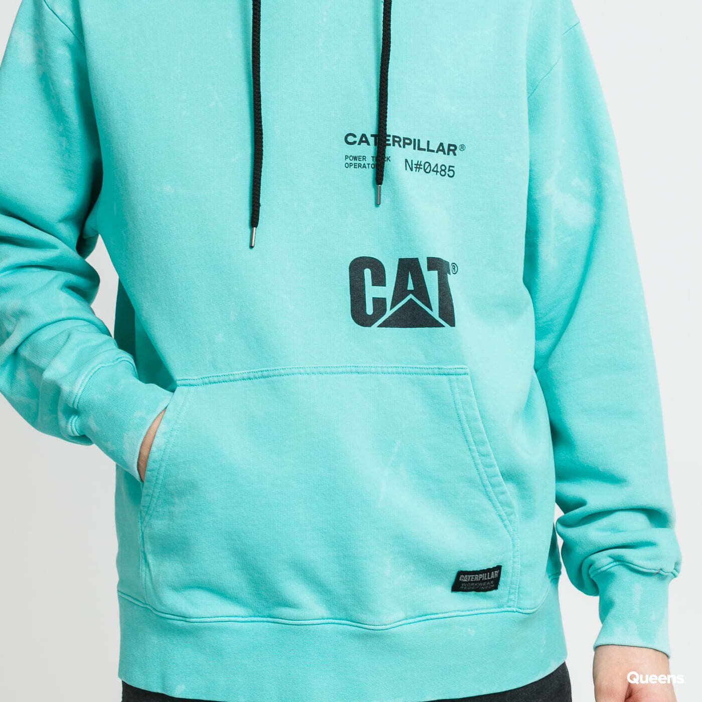 Sweatshirts CATERPILLAR Allover Print Hoodie Turquoise Queens