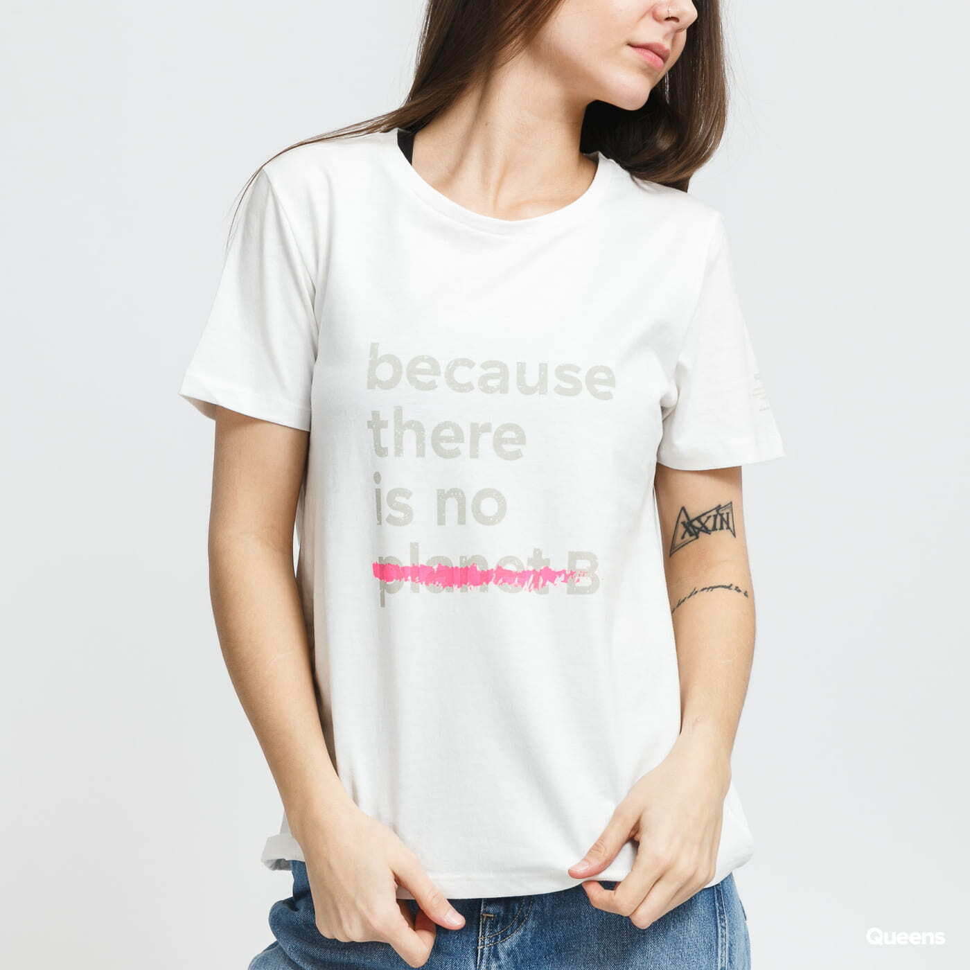 Tričká Ecoalf W Becausalf Underlined T-shirt White