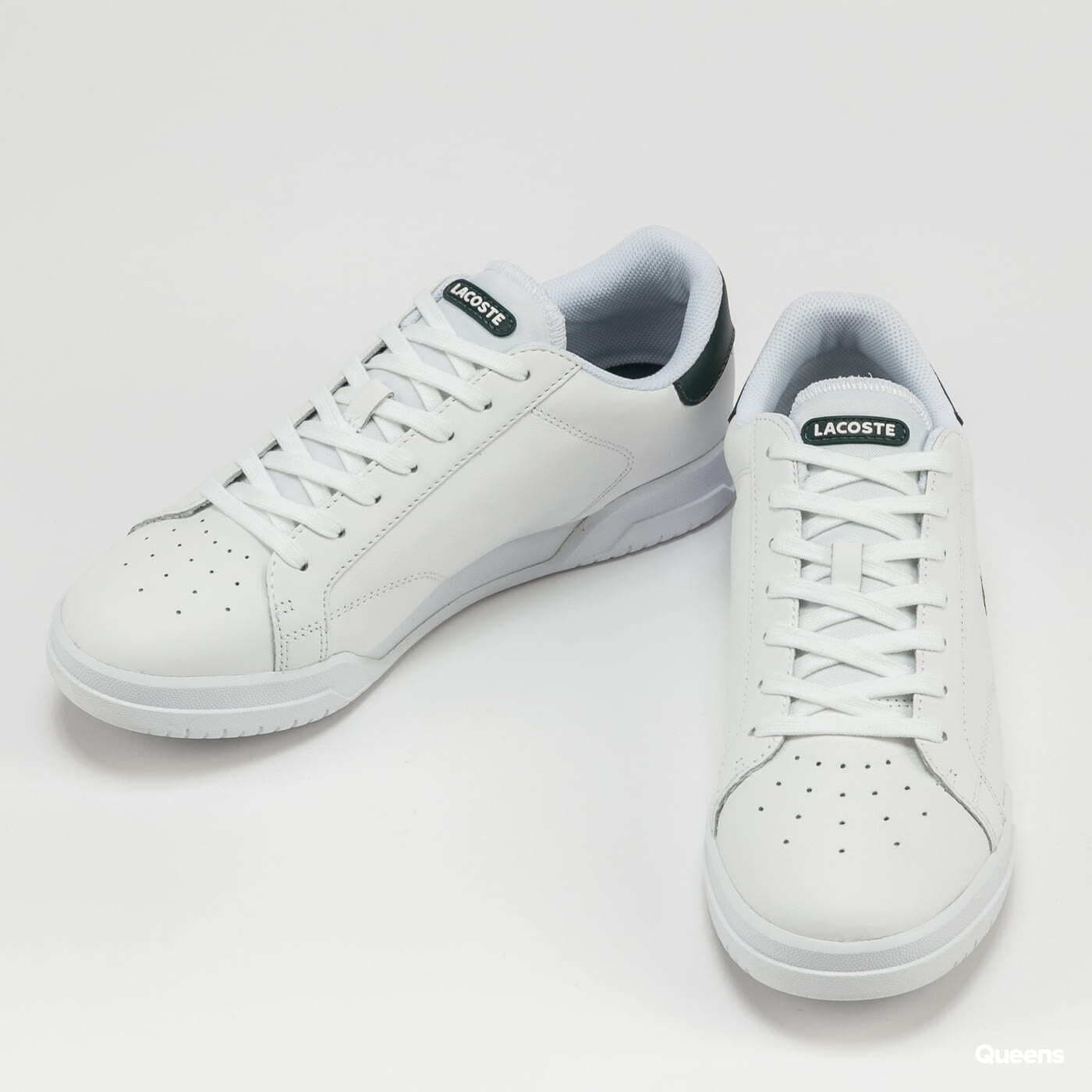 Pánské tenisky a boty LACOSTE Twin Serve Leather White/ Dk Green