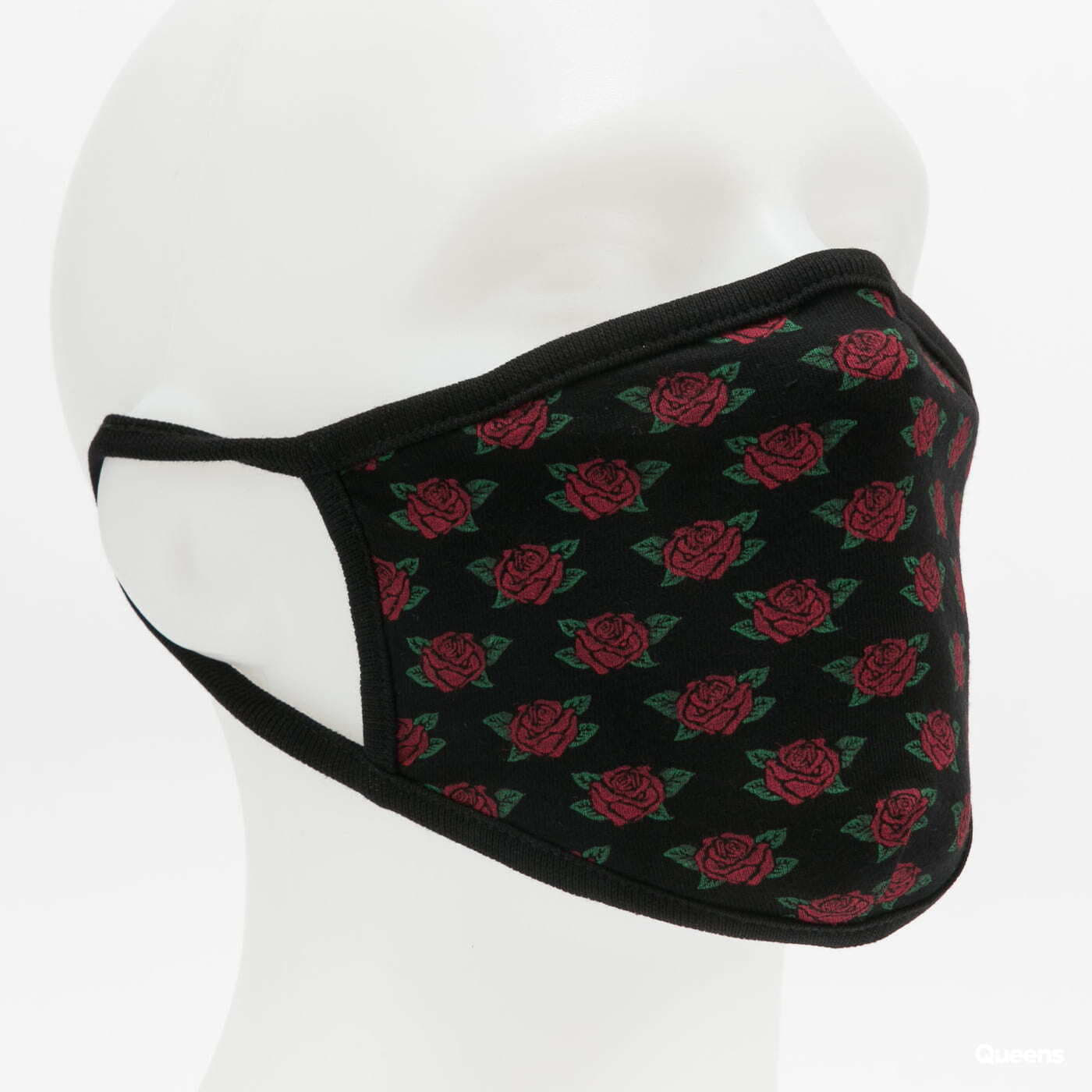 Doplňky Urban Classics Roses Face Mask 2-Pack Black