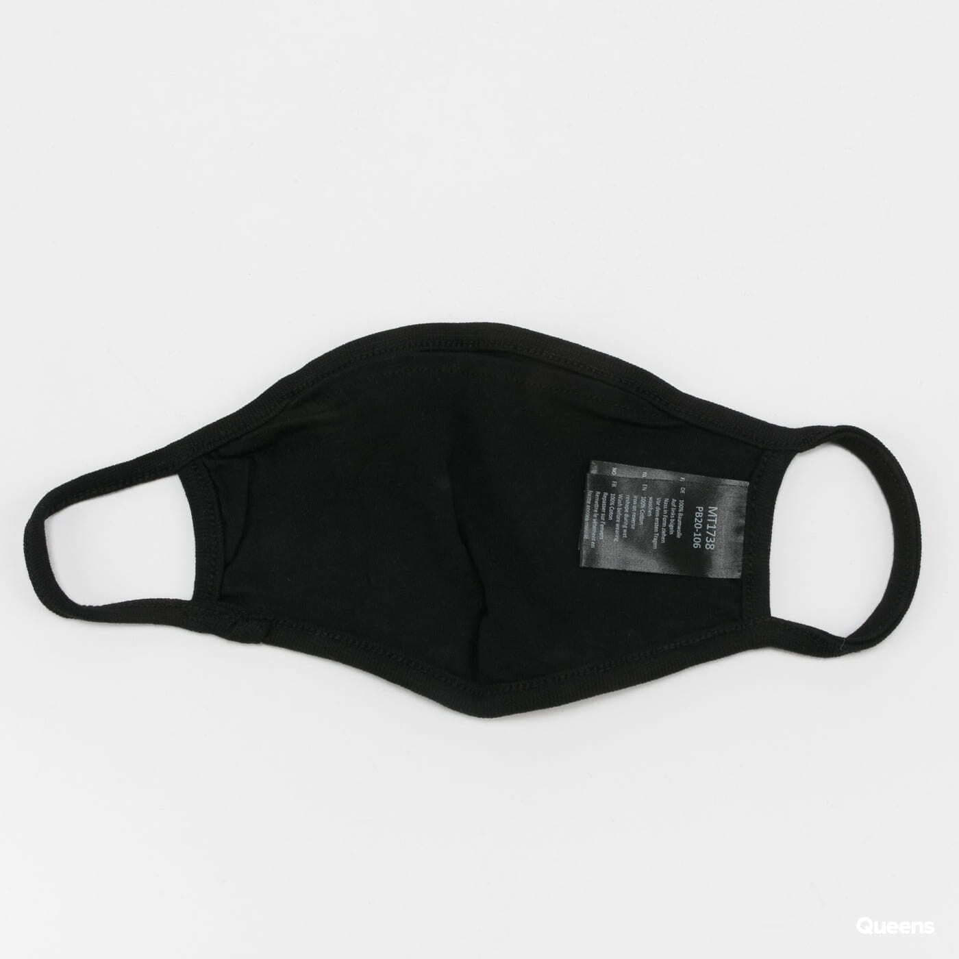 Doplňky Urban Classics Roses Face Mask 2-Pack Black