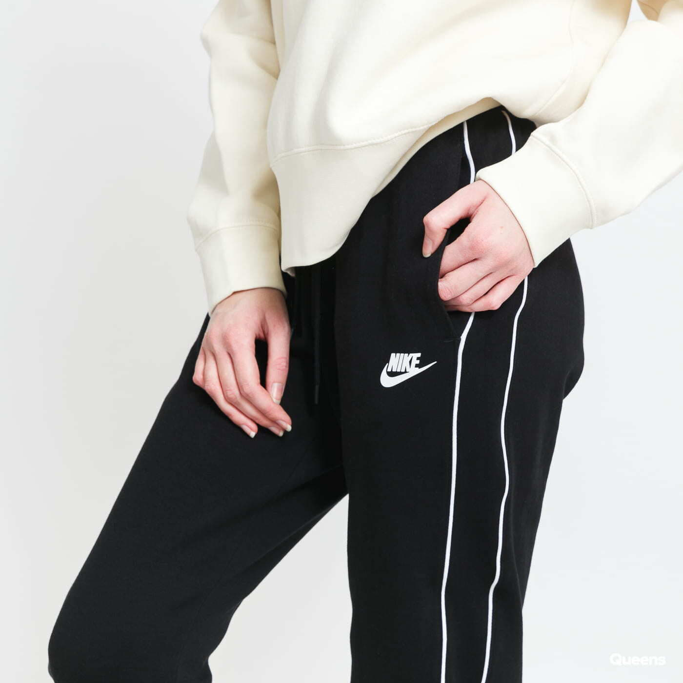 Sweatpants Nike W NSW MLNM Essential Fĺeece MR Black