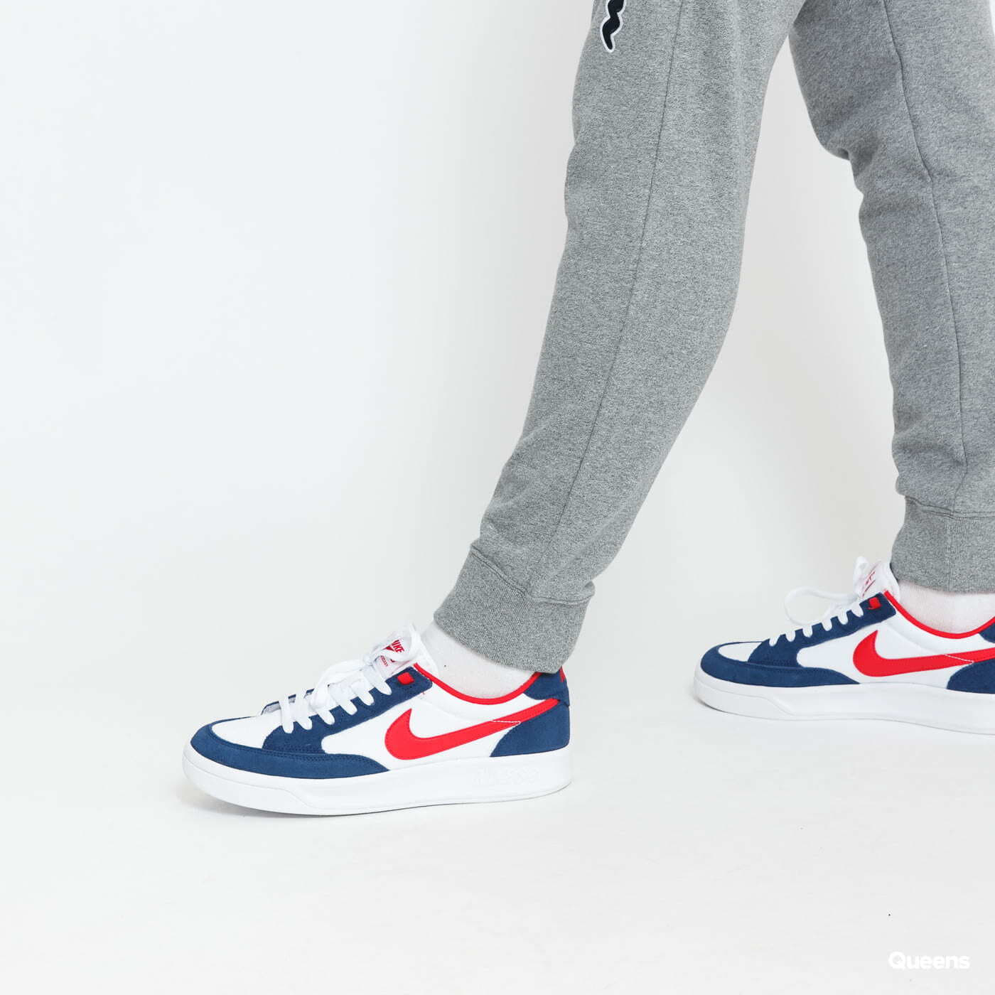 Tepláky Champion Satin Script Logo Cotton Terry Joggers Melange Grey