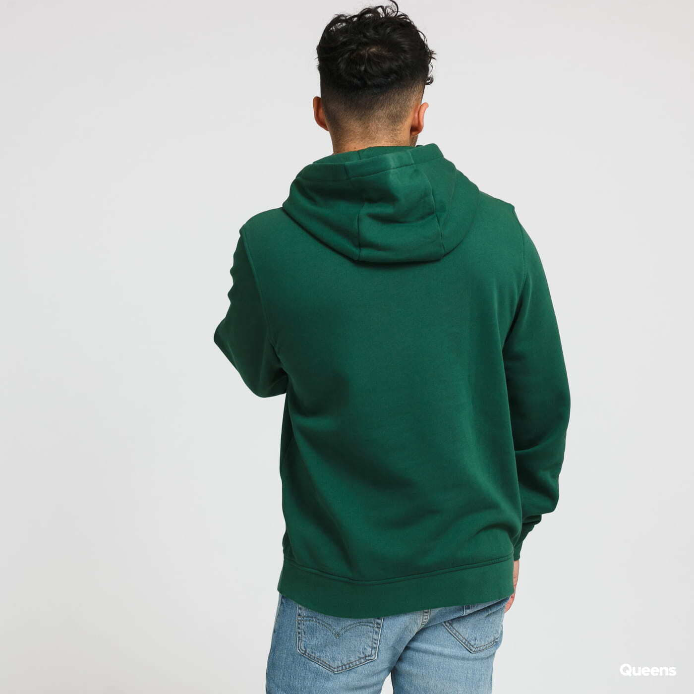 Mikiny LACOSTE Hooded Fleece Sweatshirt Green
