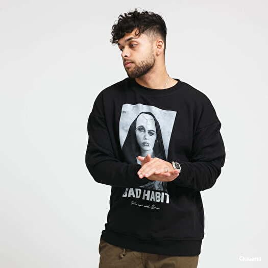 Hanorac Urban Classics Bad Habit Crewneck Black