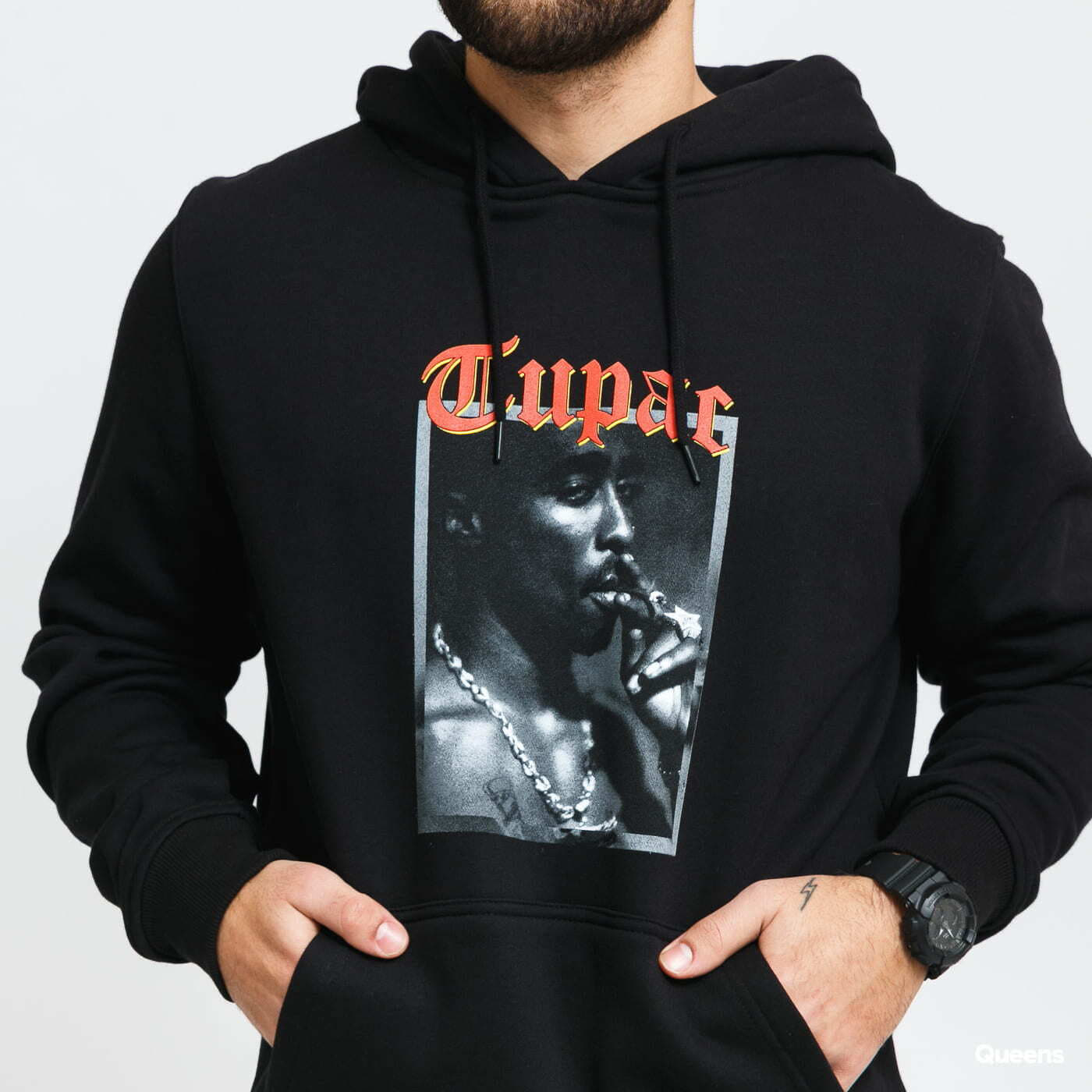 Sweatshirts Urban Classics Tupac California Love Hoody Black