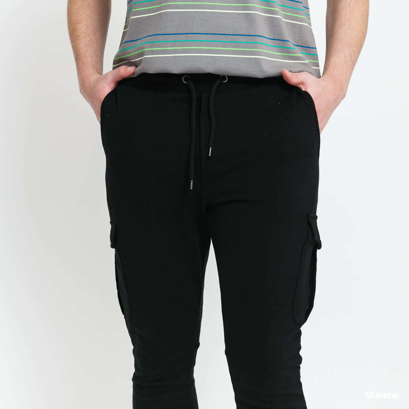 Jogginghosen Urban Classics Fitted Cargo Sweatpants Black