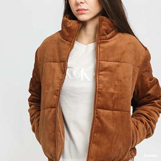 Corduroy Queens Puffer Jacket Classics Ladies Brown Jackets | Urban