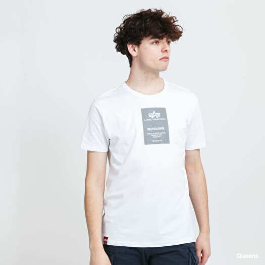 Industries Queens | T-shirts Reflective Tee Label Alpha White