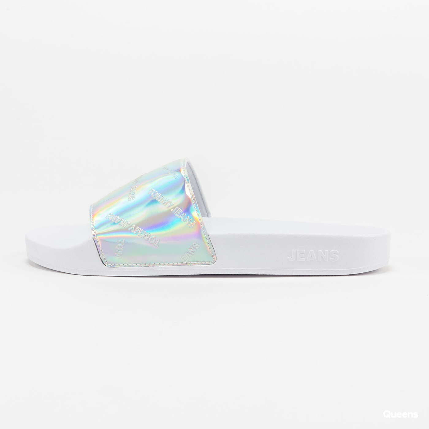 Men's sneakers and shoes TOMMY JEANS Iridescent Pool Slide white