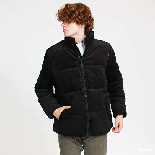 Black corduroy puffer jacket discount