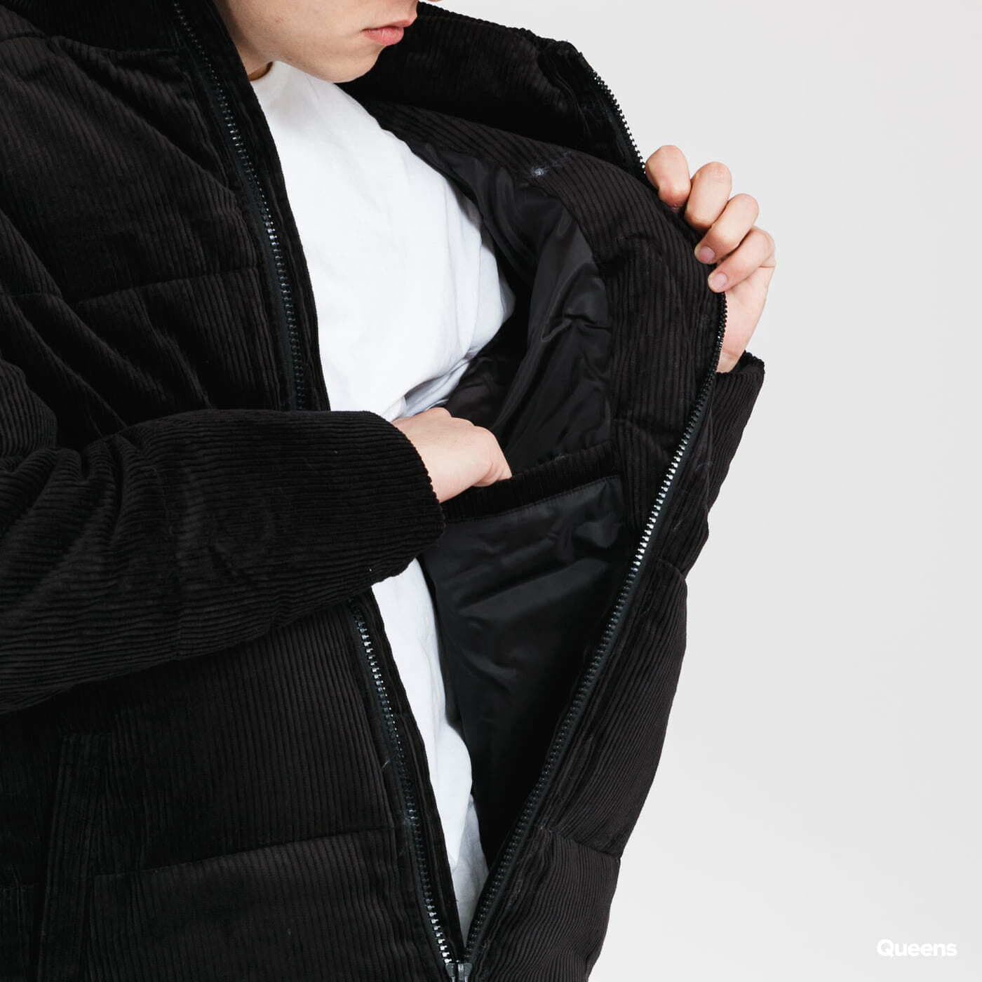 Classics Urban Corduroy Boxy | Queens Jacket Black Puffer Jackets