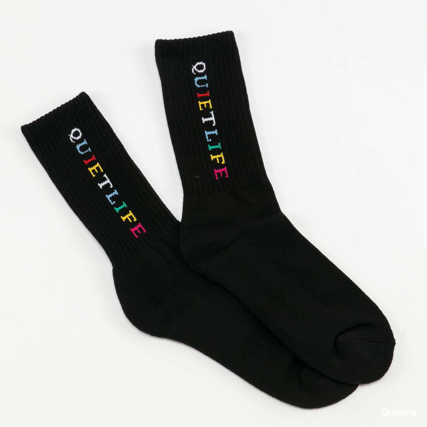 Ponožky The Quiet Life Rainbow Sock Black