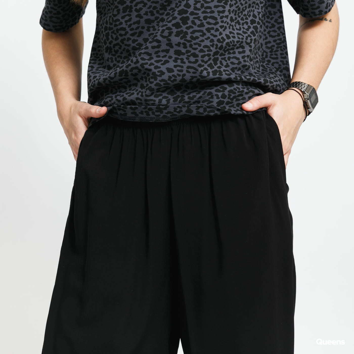 Hosen Urban Classics Ladies Wide Viscose Culotte Black