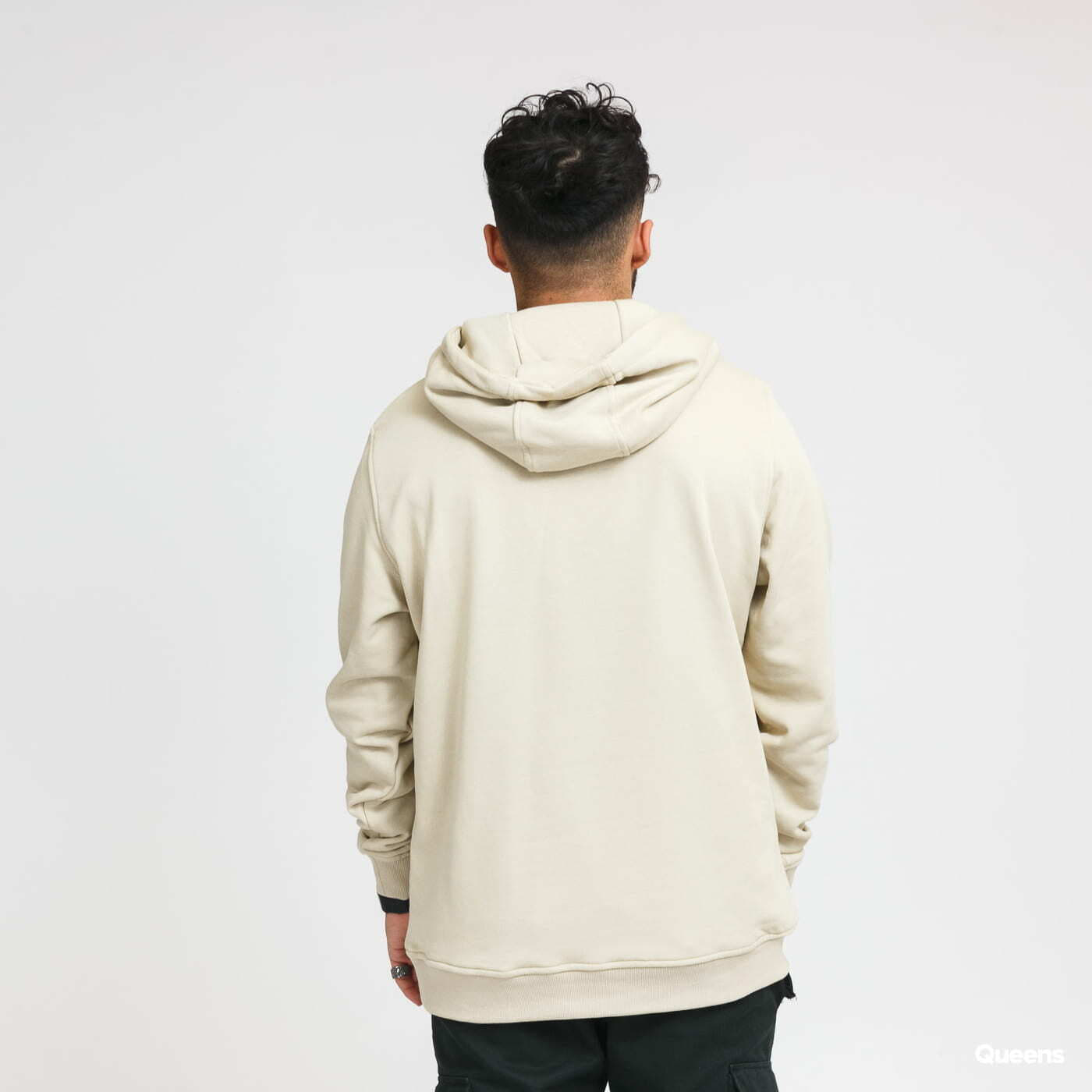 Mikiny Urban Classics Basic Terry Hoodie Beige
