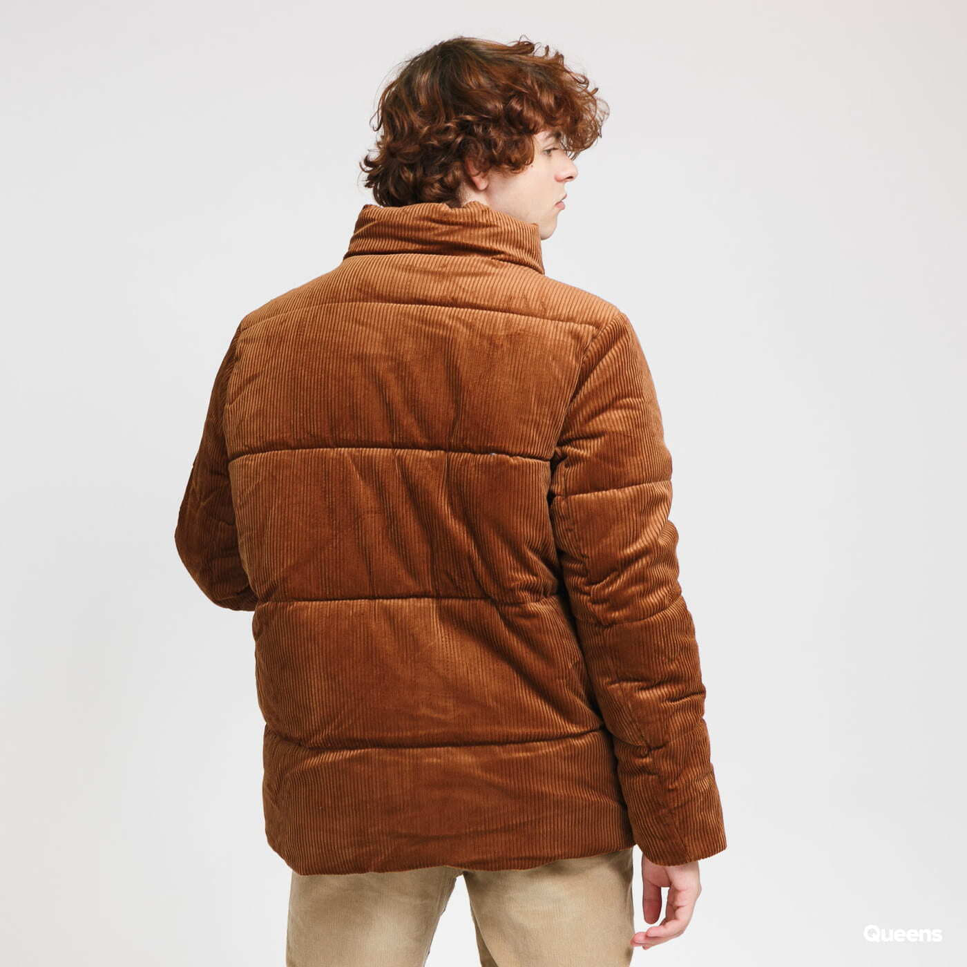 Bundy Urban Classics Boxy Corduroy Puffer Jacket Brown