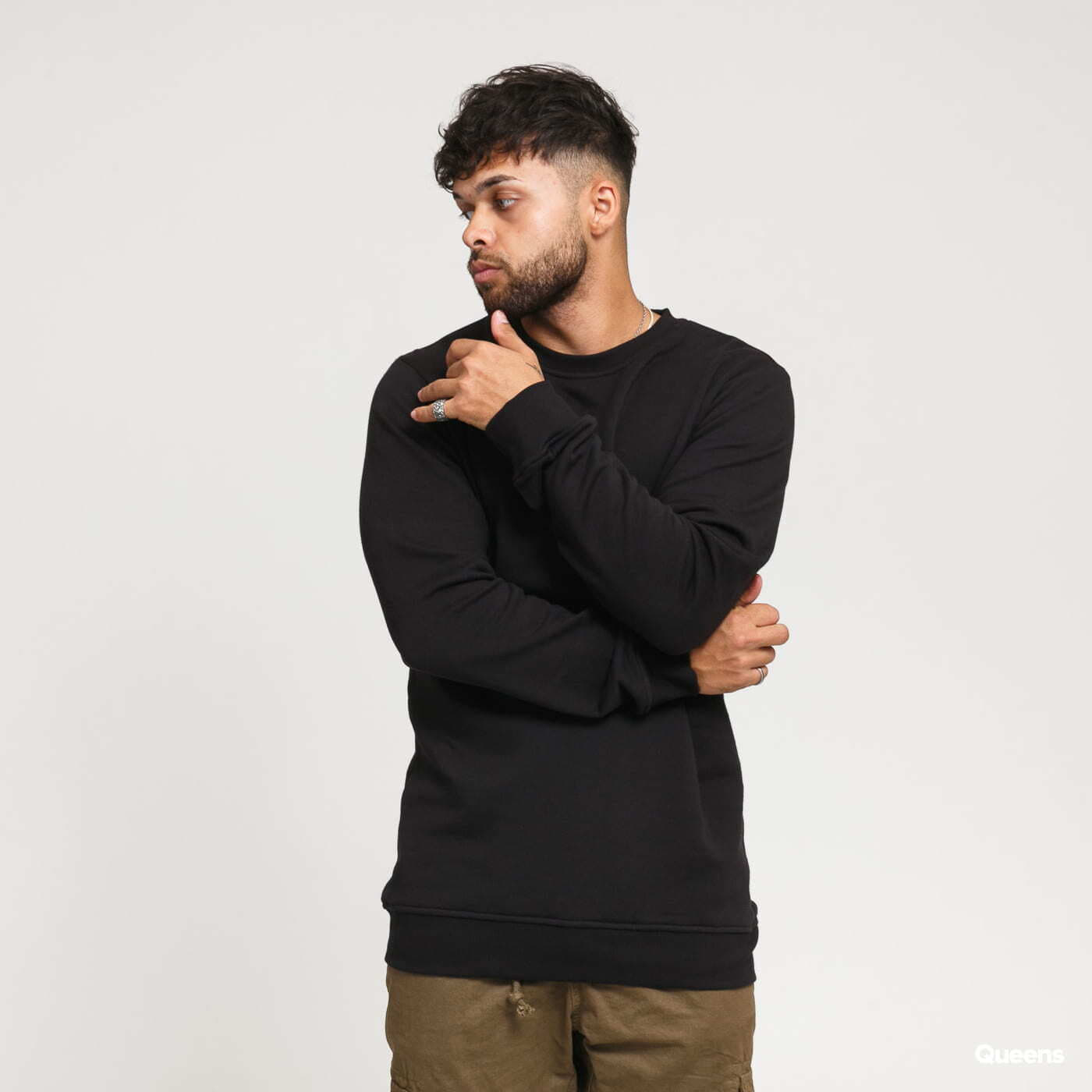 Hanorac Urban Classics Organic Basic Crew Black