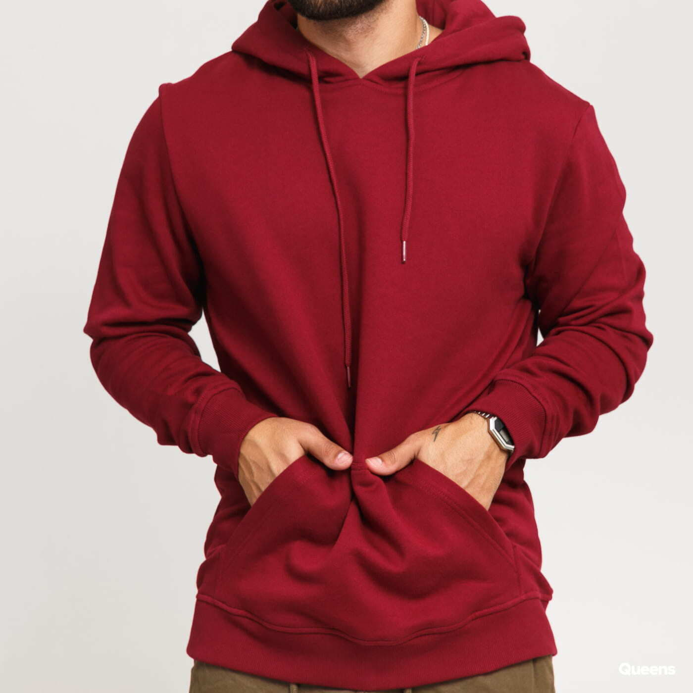 Hoodies and sweatshirts Urban Classics Organic Basic Hoody Burgundy | Queens