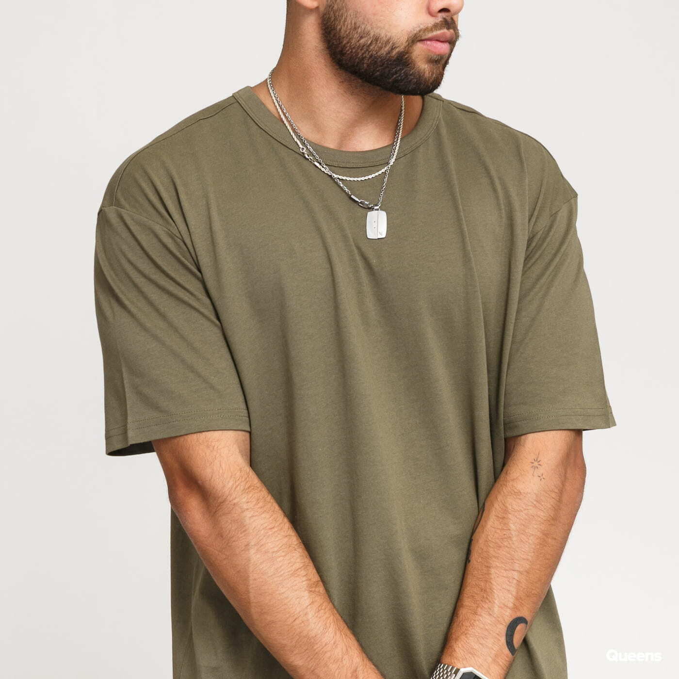 Trička Urban Classics Organic Basic Tee Olive