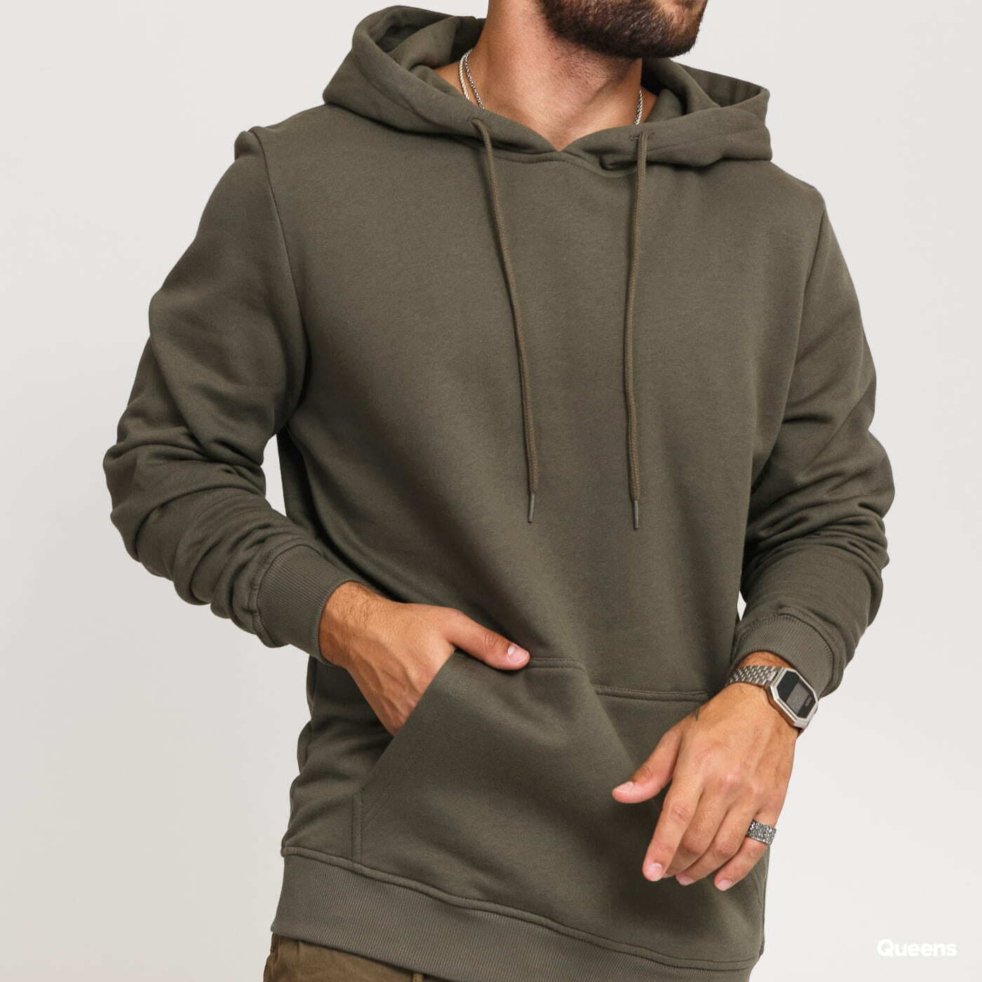 Urban Classics Φούτερ Urban Classics Organic Basic Hoody Green S - 3