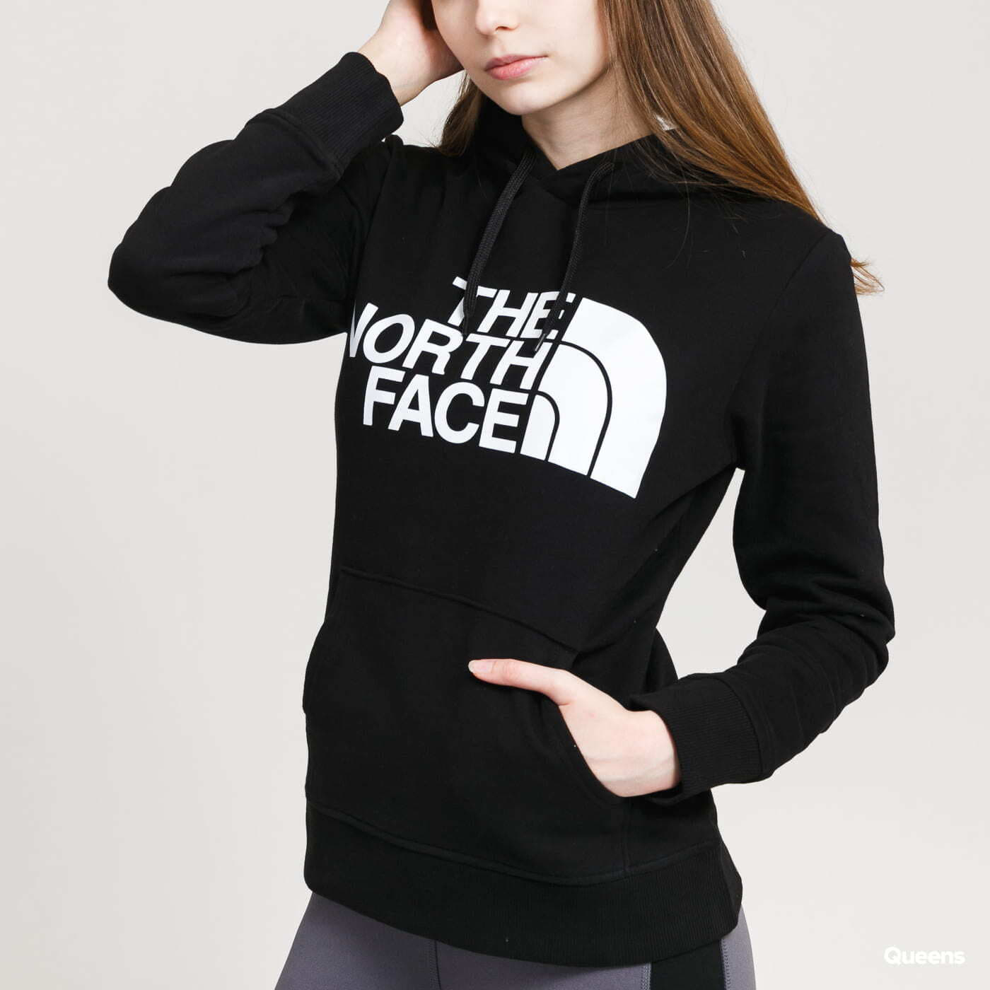 The north face store black hoodie womens