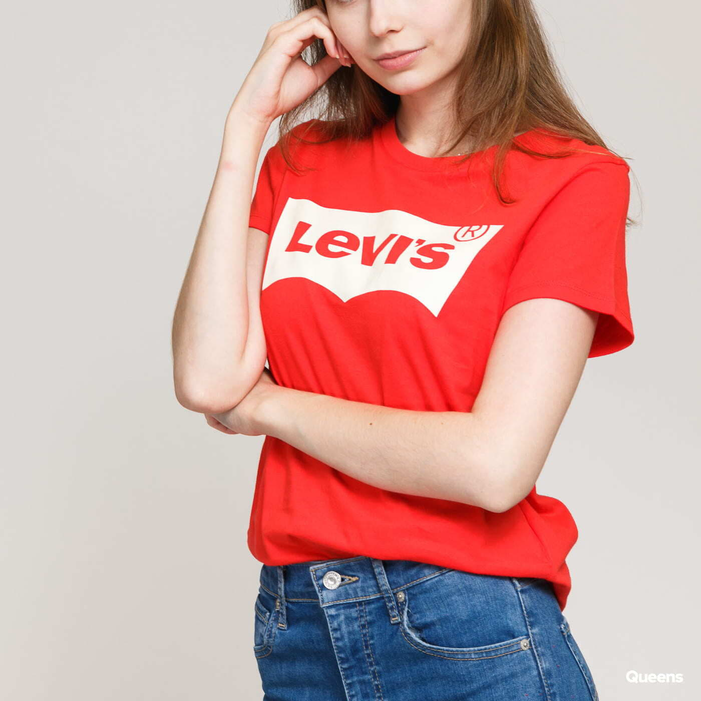 Red levis top best sale