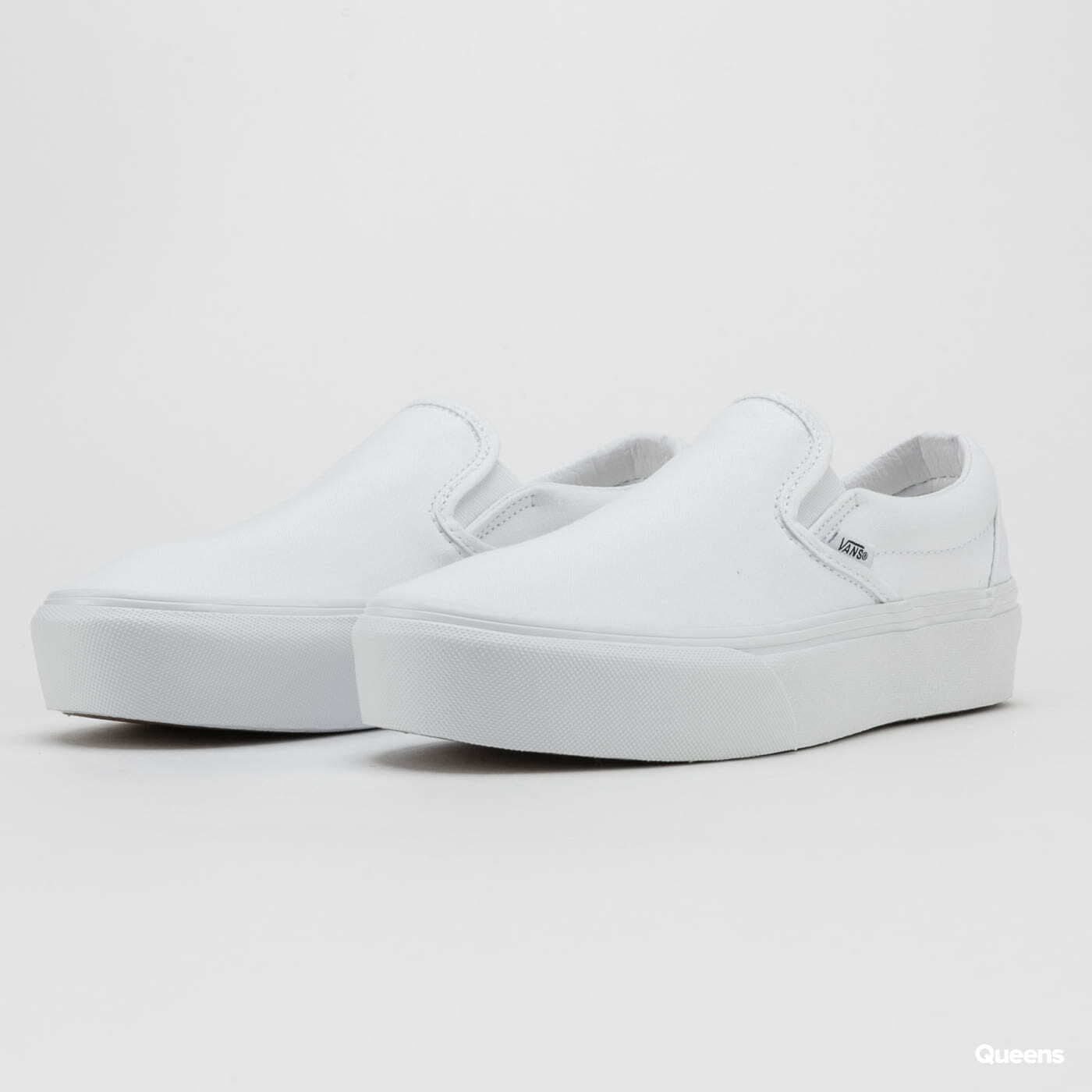 Damen Sneaker und Schuhe Vans Classic Slip-On Platform True White