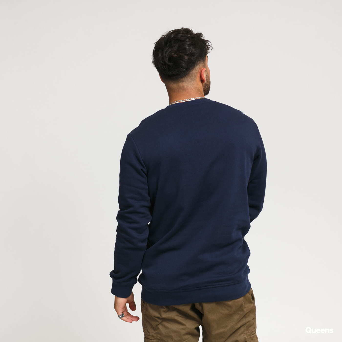 Mikiny Urban Classics Organic Basic Crew Navy