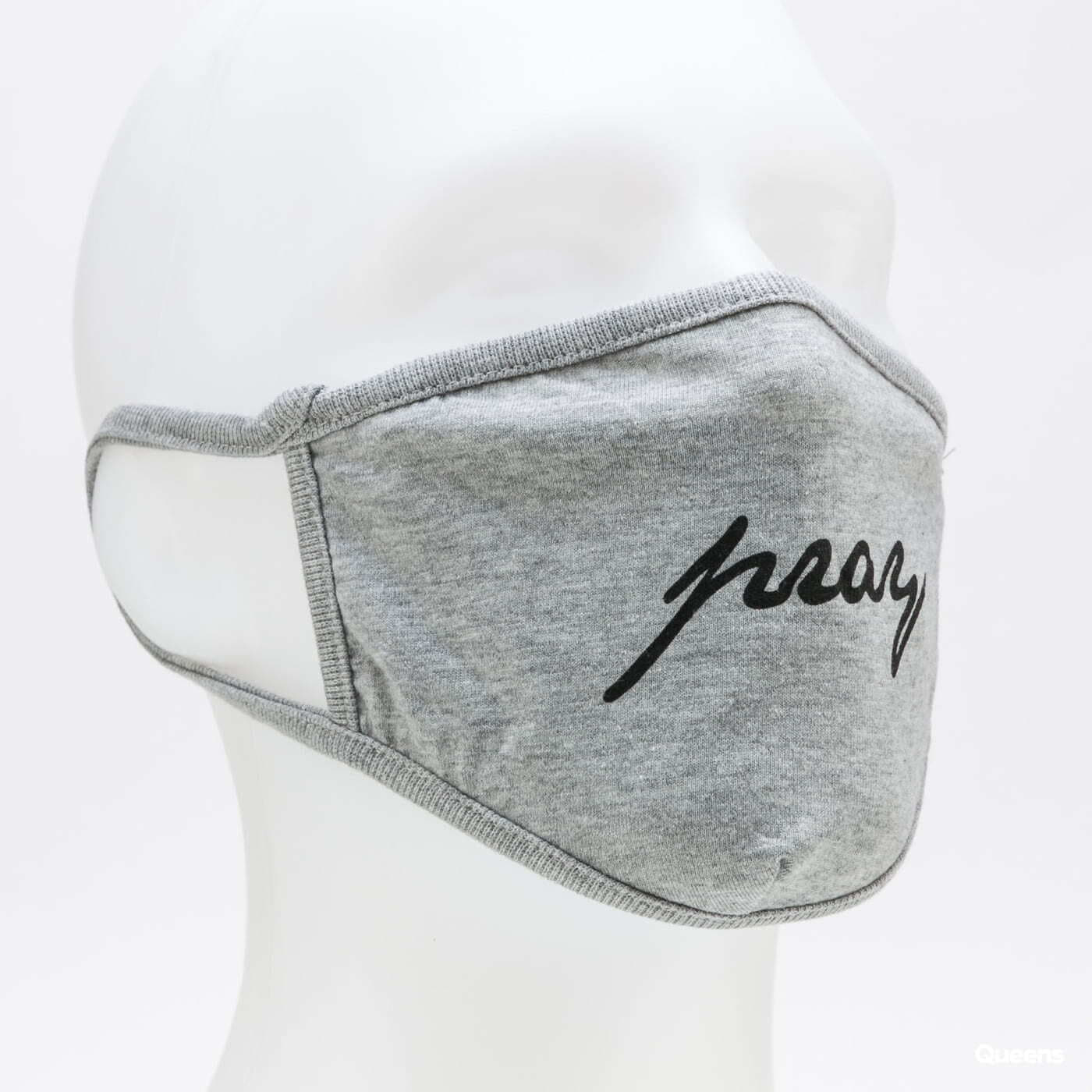 Doplnky Urban Classics Pray Wording Face Mask Melange Grey