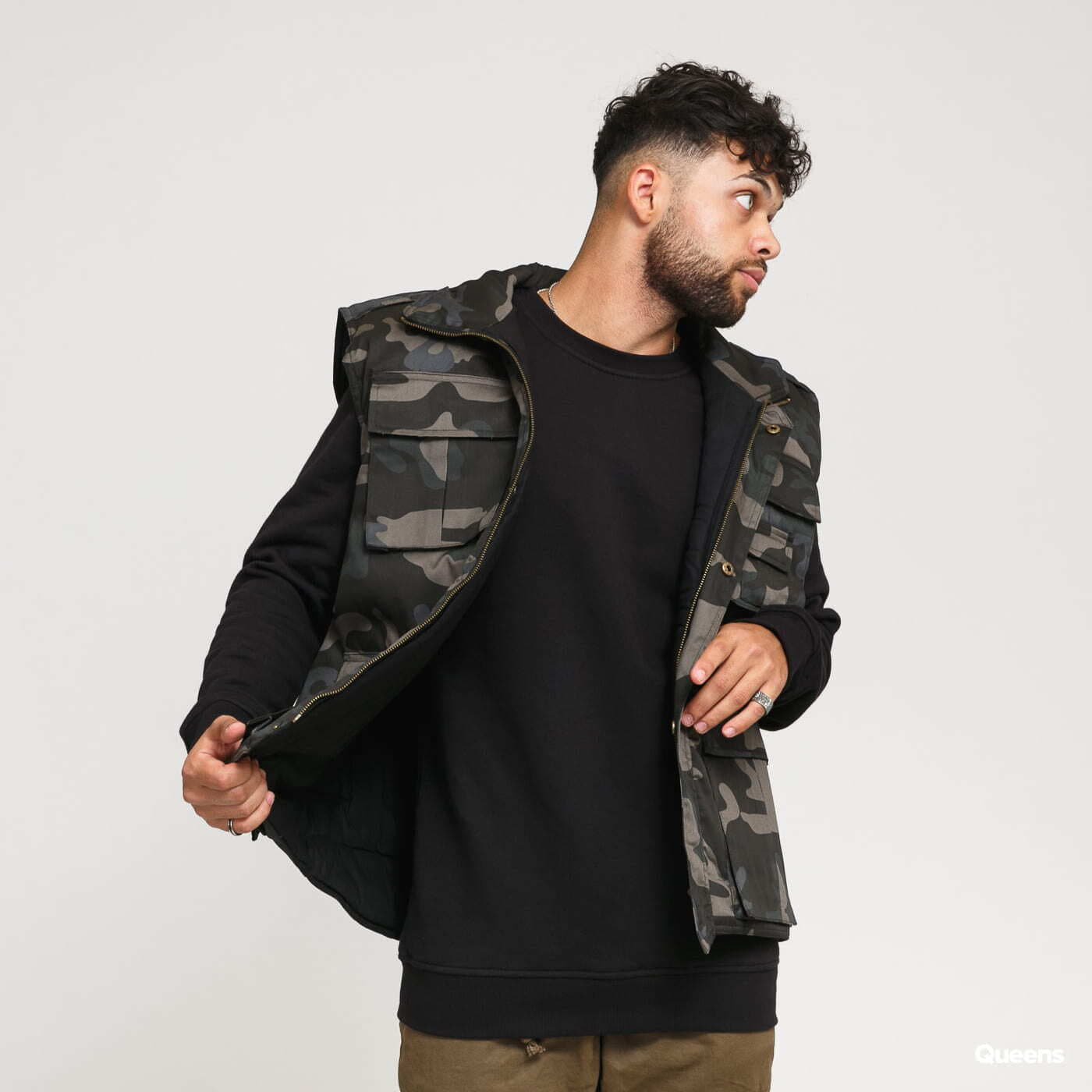 Urban Classics Ranger Vest Dark Grey Camo M