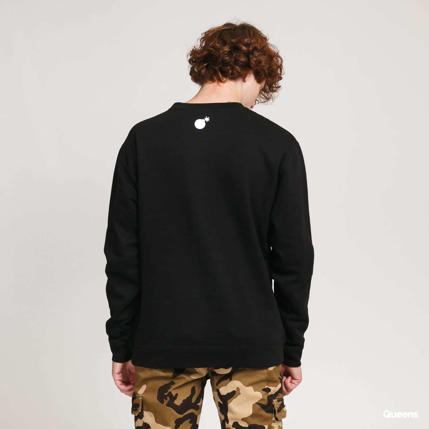 Mikiny The Hundreds Forever Slant Logo Crewneck Black