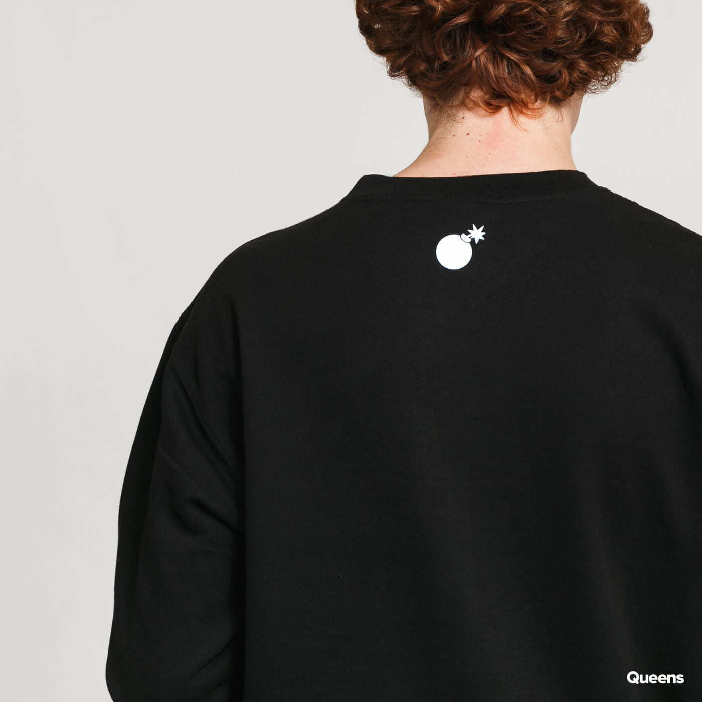 Mikiny The Hundreds Forever Slant Logo Crewneck Black