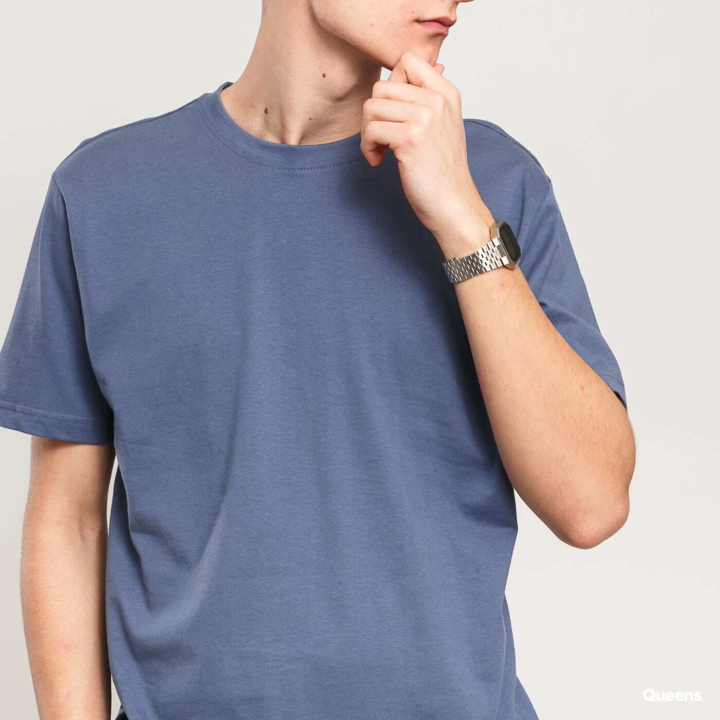 T-Shirts Urban Classics Basic Tee Blue