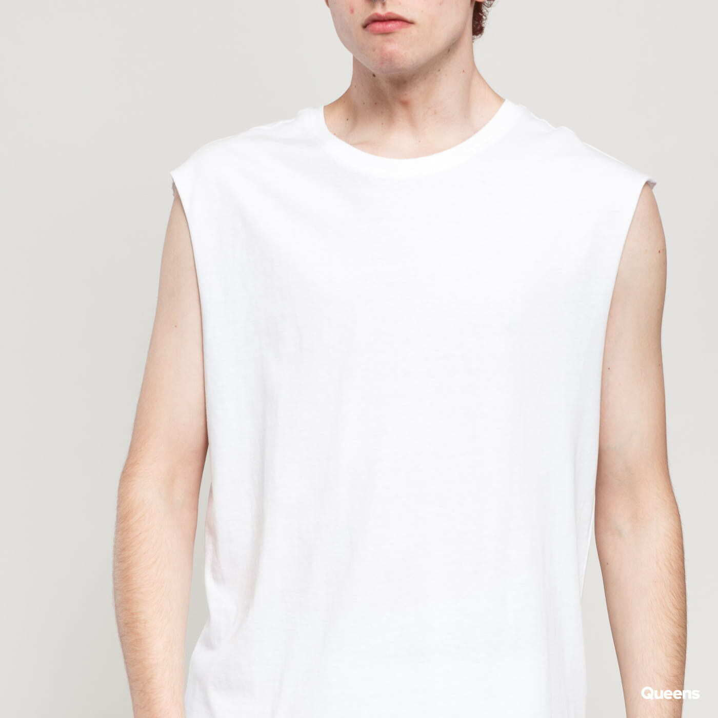 T-Shirts Urban Classics Open Edge Sleeveless Tee White