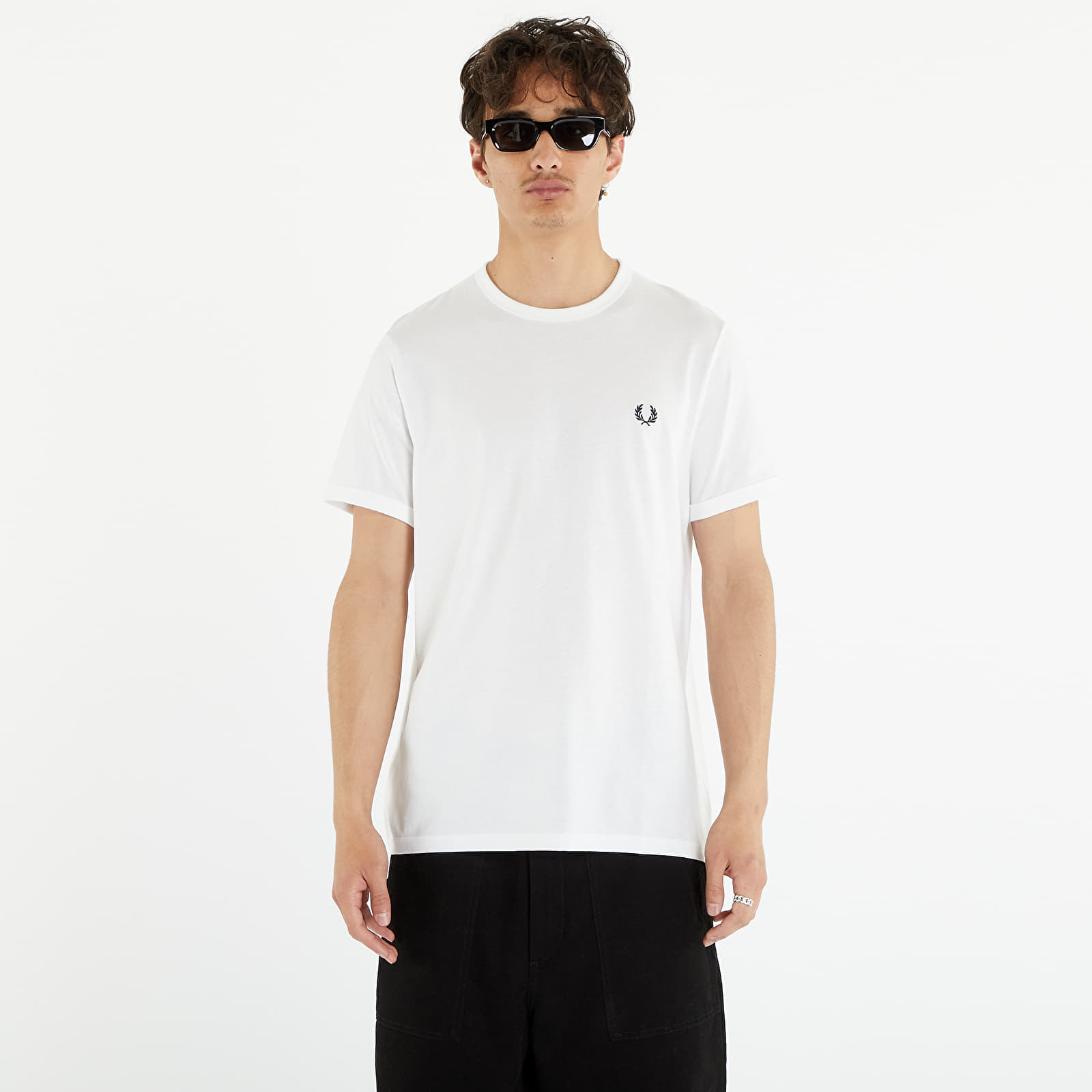 T-shirts FRED PERRY Ringer Tee White