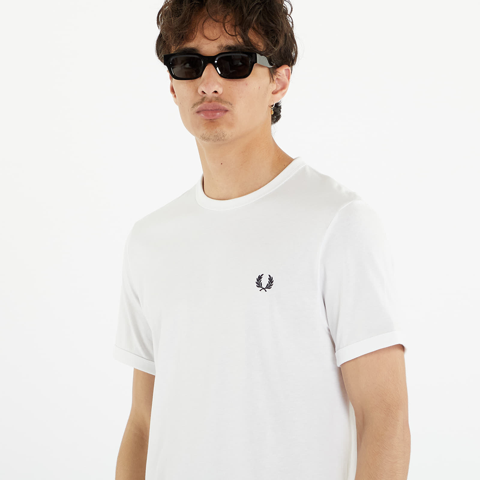 T-särgid FRED PERRY Ringer Tee White