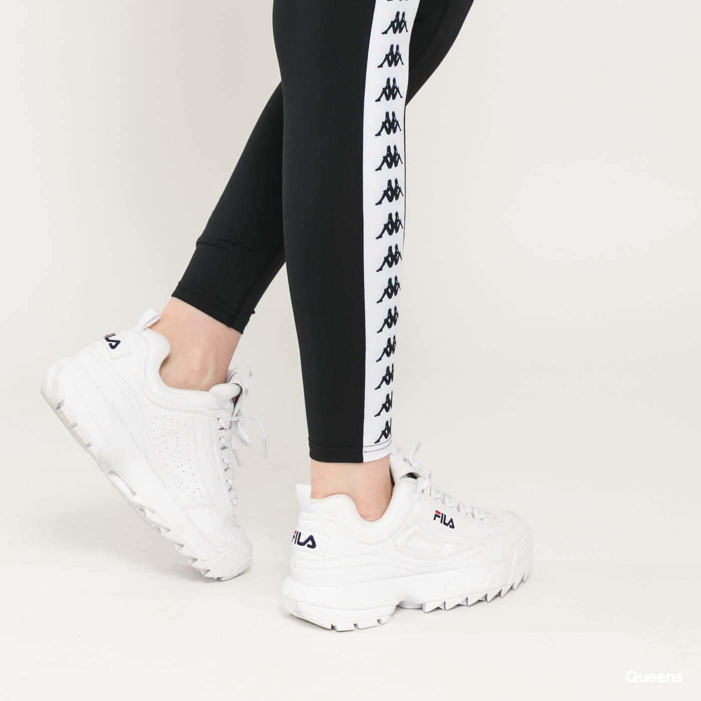 Leggings Kappa Banda Atui Black White Queens