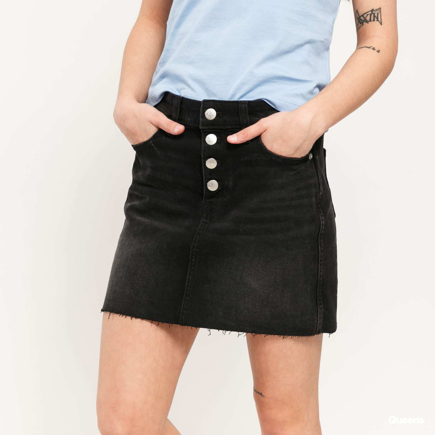 Skirts CALVIN KLEIN JEANS W Mid Rise Mini Skirt Black | Queens