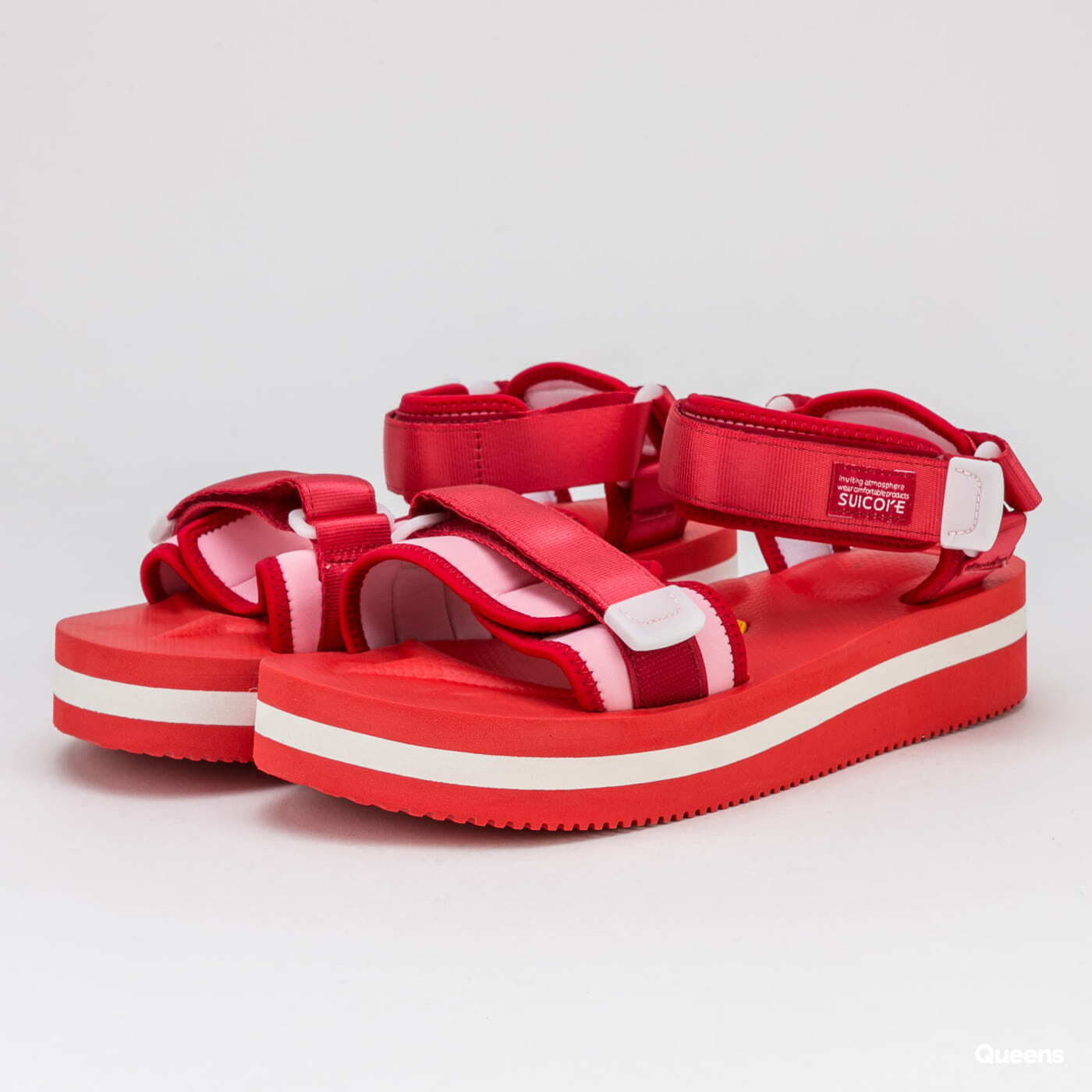 Pantofle SUICOKE CEL - VPO Red/ Pink