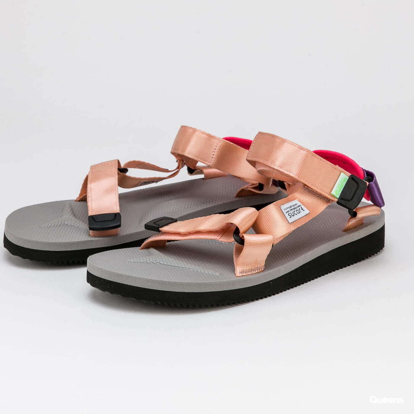 Pantofle SUICOKE DEPA - Cab Pink/ Grey