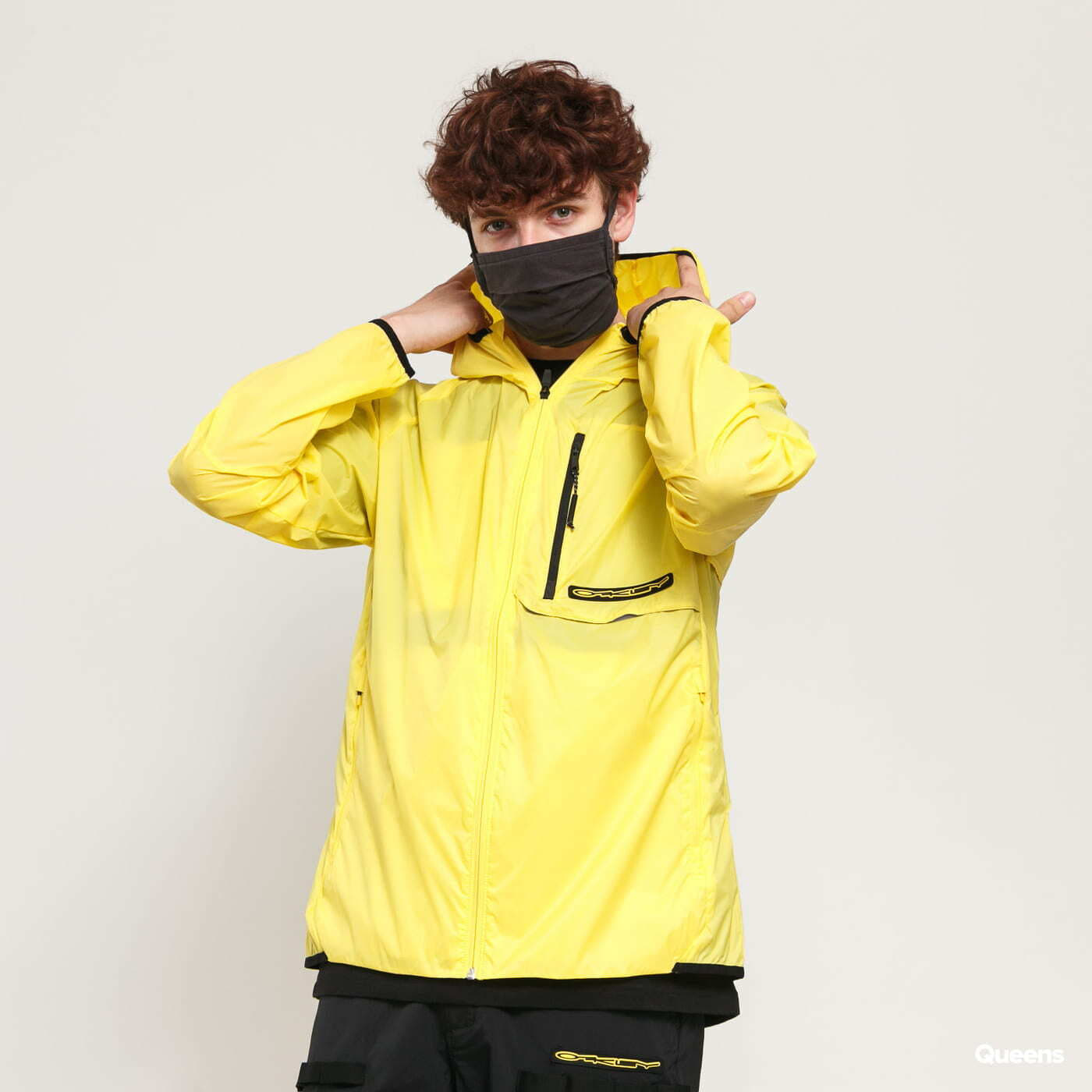 Coach Jackets Oakley Stretch Logo Patch Packable Jacket Yellow