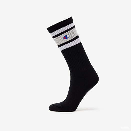 Ponožky Champion Rochester Crew Sock Black/ Melange Grey