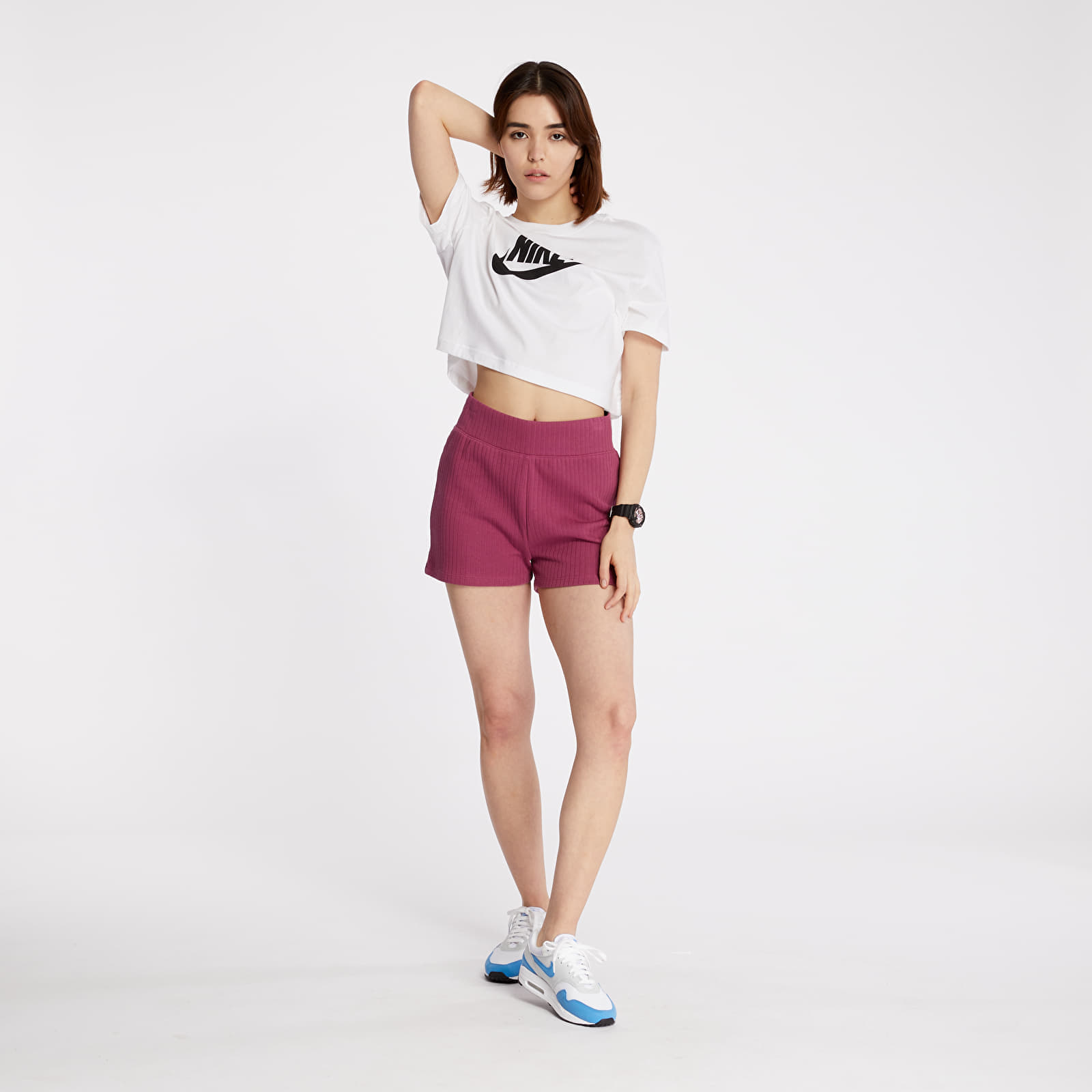 Tričká Nike W NSW Tee Essential Crop Icon White